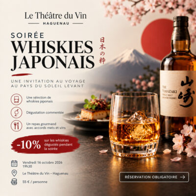 Le 16/10/2026, Repas dégustation à Haguenau – Les Whiskies du Pays du soleil levant